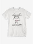 Check Meowt T-Shirt, WHITE, hi-res