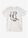 Cat Bird T-Shirt, WHITE, hi-res