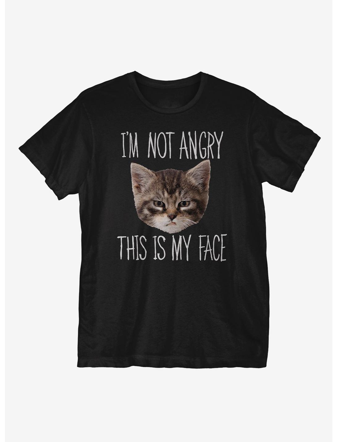 I'm Not Angry T-Shirt, BLACK, hi-res