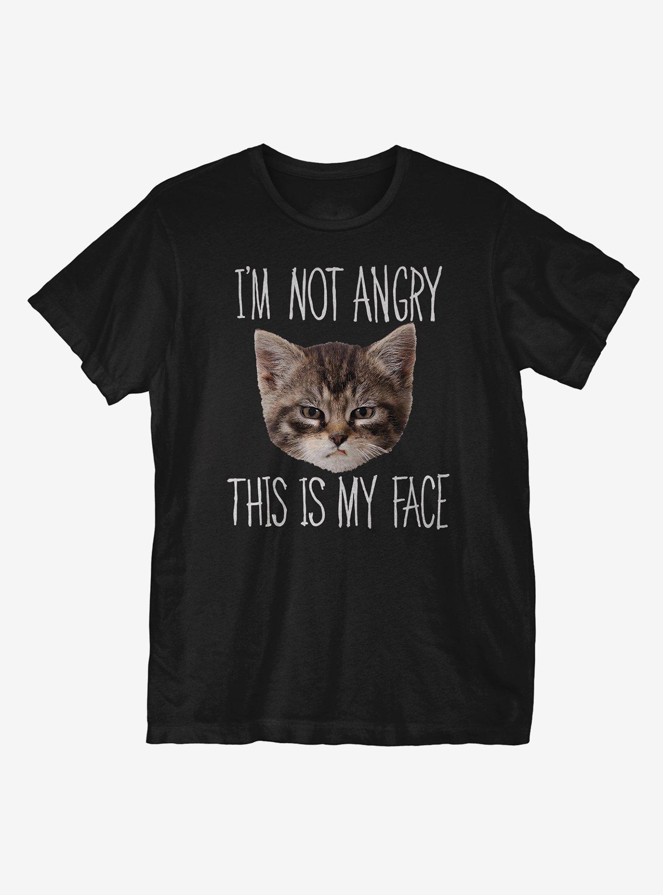 I'm Not Angry T-Shirt, BLACK, hi-res