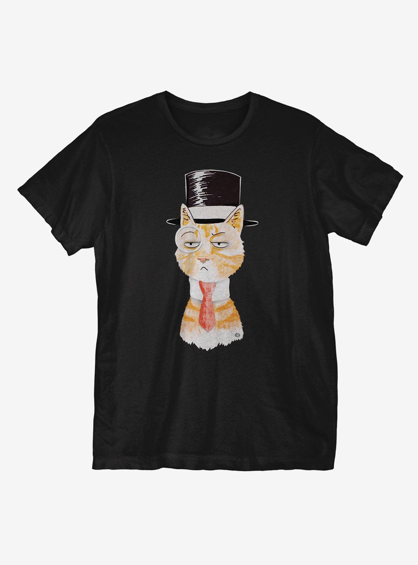 Purrfect Gentleman T-Shirt, BLACK, hi-res
