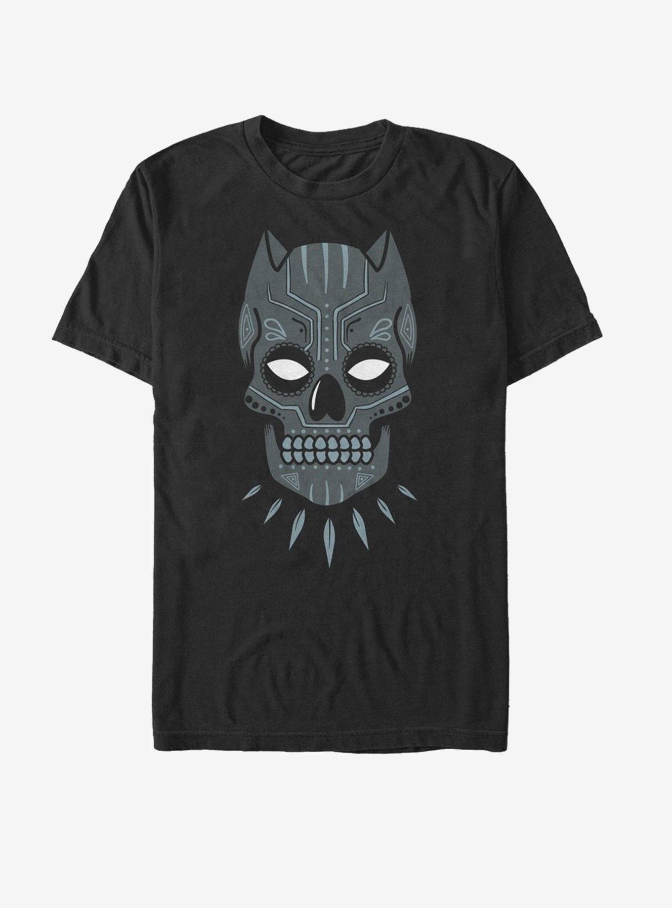 Marvel Black Panther Sugar Skull T-Shirt, BLACK, hi-res