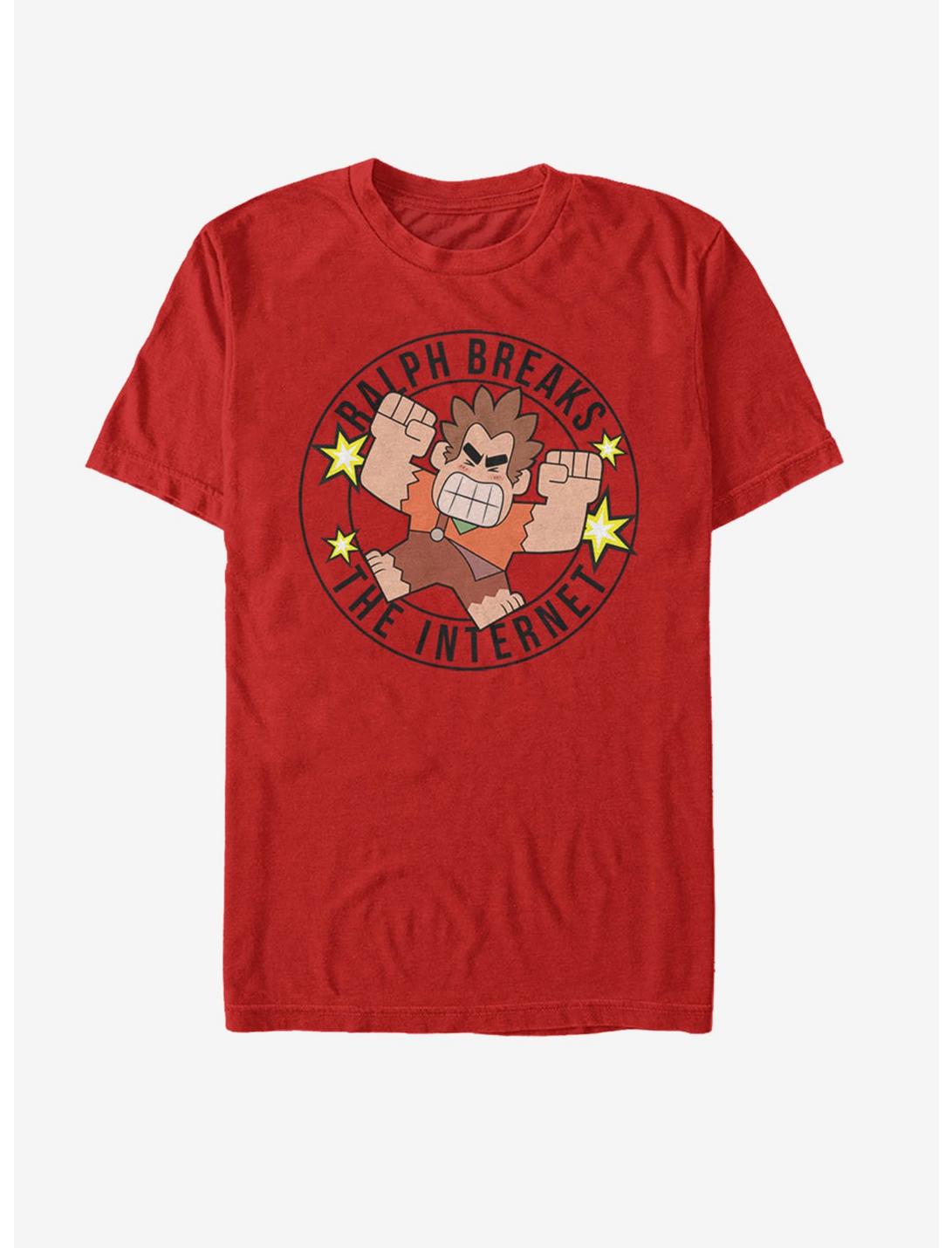 Disney Wreck-It Ralph Wreck Round Linear T-Shirt, RED, hi-res