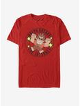 Disney Wreck-It Ralph Wreck Round Linear T-Shirt, RED, hi-res