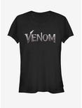 Marvel Venom Film Metallic Logo Girls T-Shirt, BLACK, hi-res