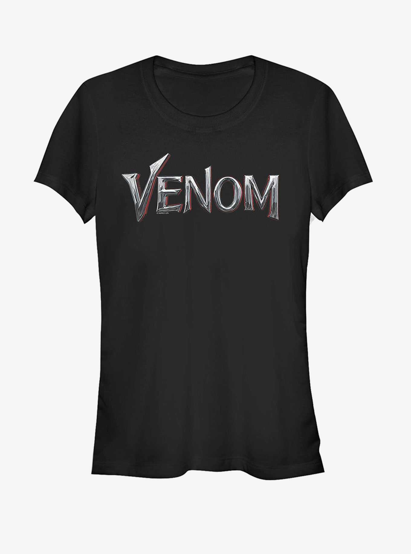 Marvel Venom Film Metallic Logo Girls T-Shirt, , hi-res