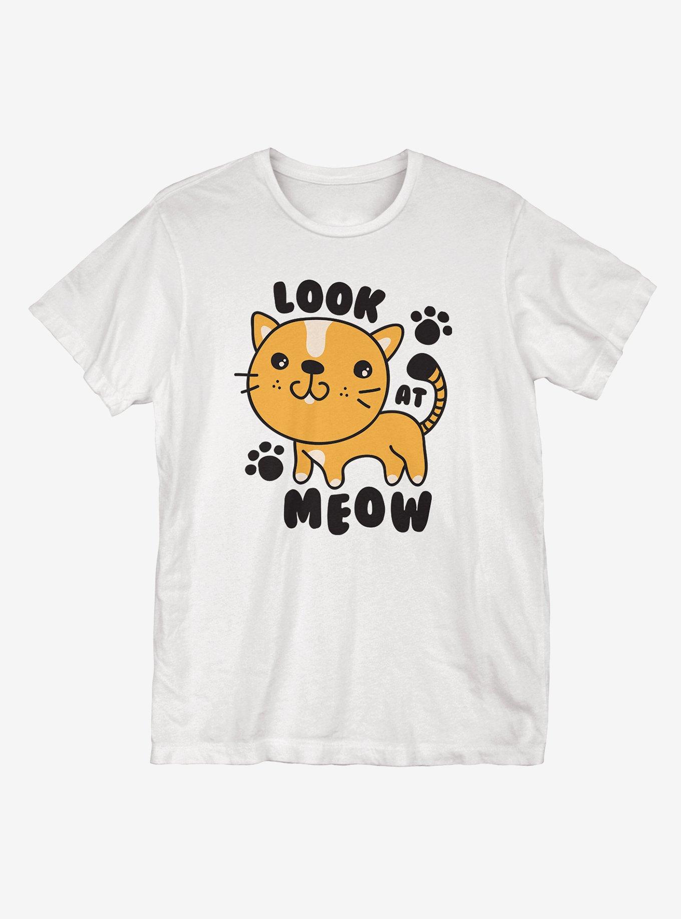 Look At Meow T-Shirt, WHITE, hi-res