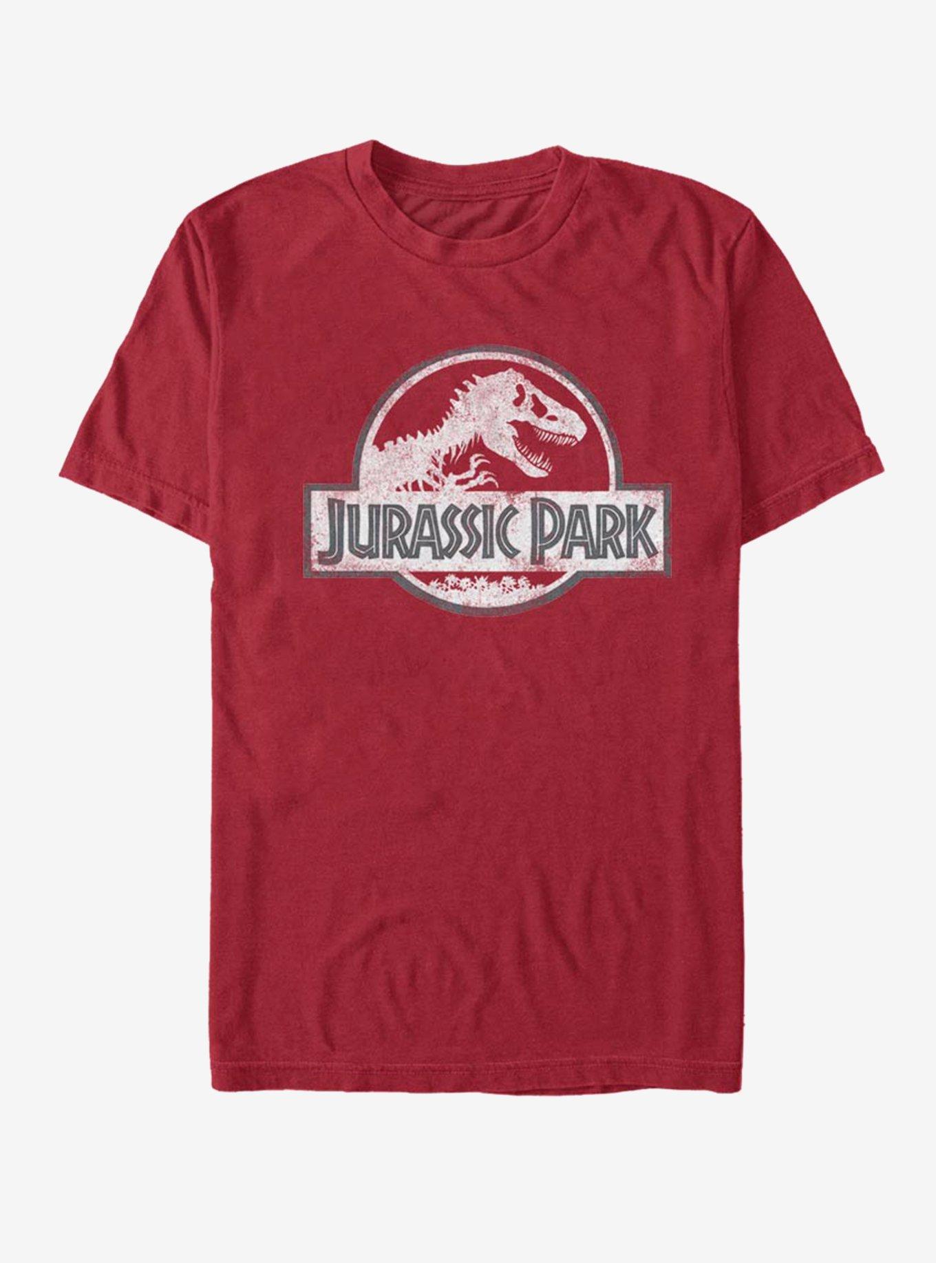 Jurassic Park Distressed Park T-Shirt, CARDINAL, hi-res