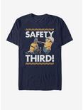 Minions Safety Third T-Shirt, NAVY, hi-res