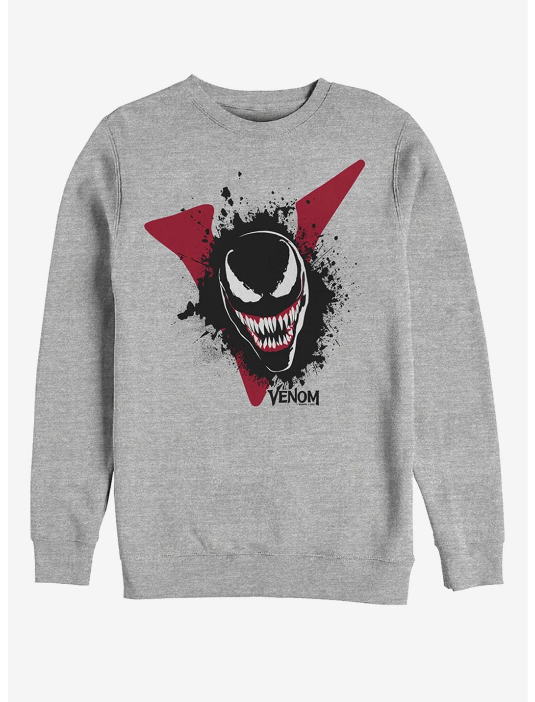 Marvel Venom Film Splatter Portrait Sweatshirt, ATH HTR, hi-res