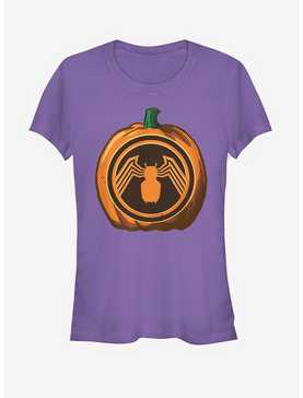 Marvel Halloween Venom Logo Pumpkin Girls T-Shirt, , hi-res