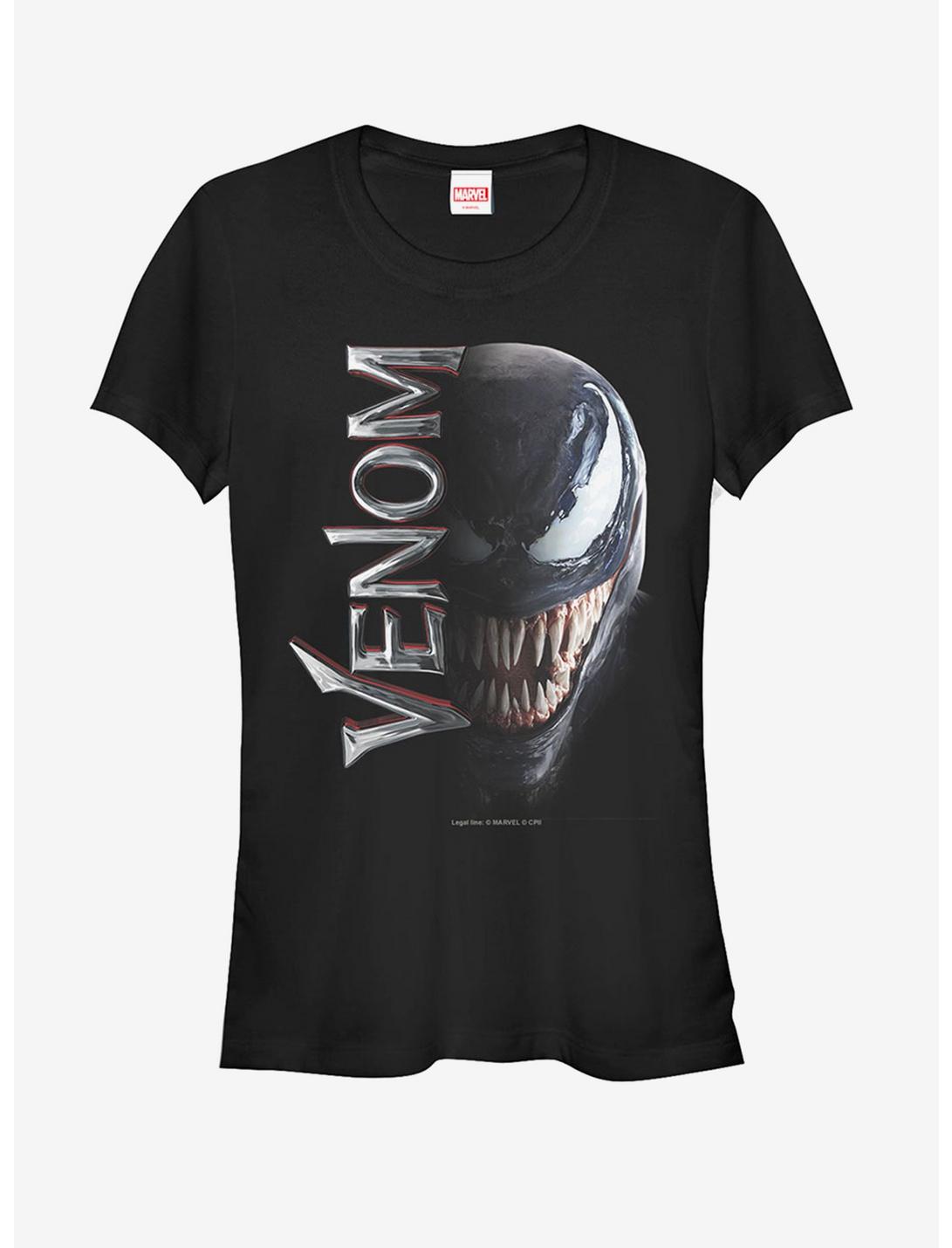 Marvel Venom Film Split Portrait Girls T-Shirt, BLACK, hi-res