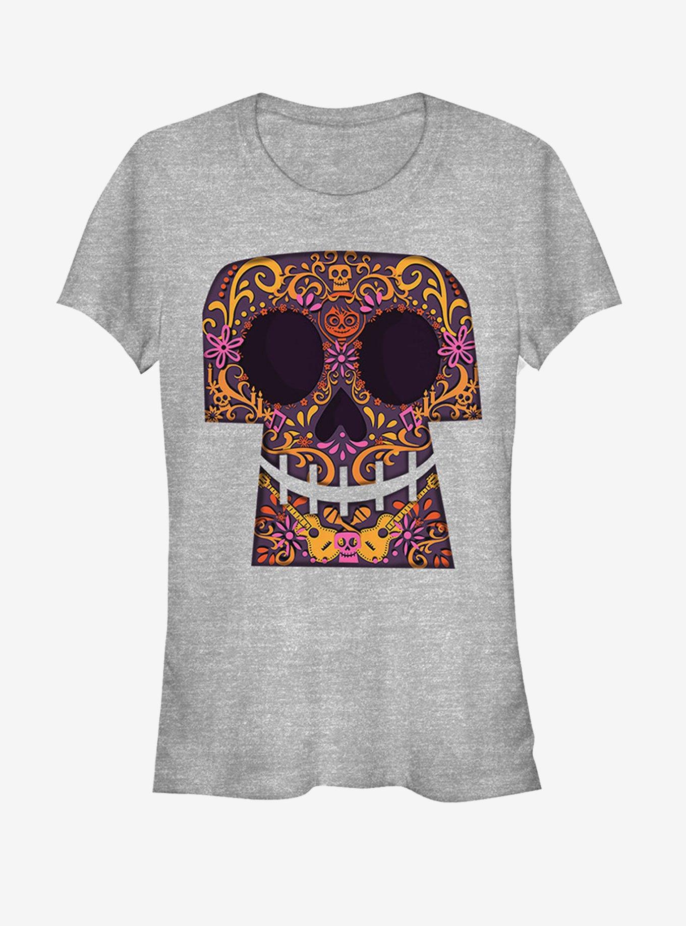 Disney Pixar Coco Sugar Skull Grin Girls T-Shirt, ATH HTR, hi-res