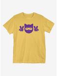 Peace Ninja Cat T-Shirt, SPRING YELLOW, hi-res