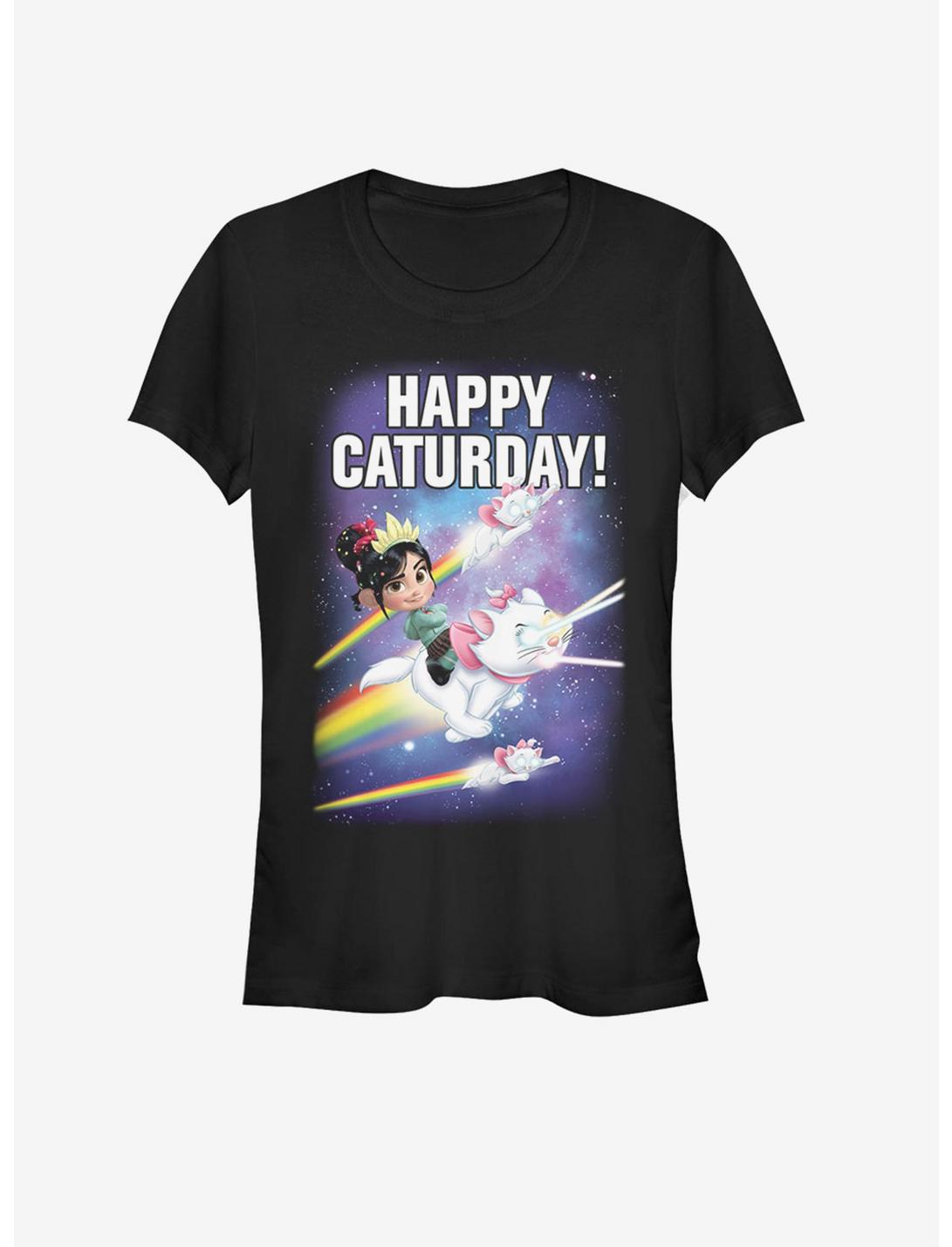 Disney Wreck-It Ralph Happy Caturday Stars Girls T-Shirt, BLACK, hi-res
