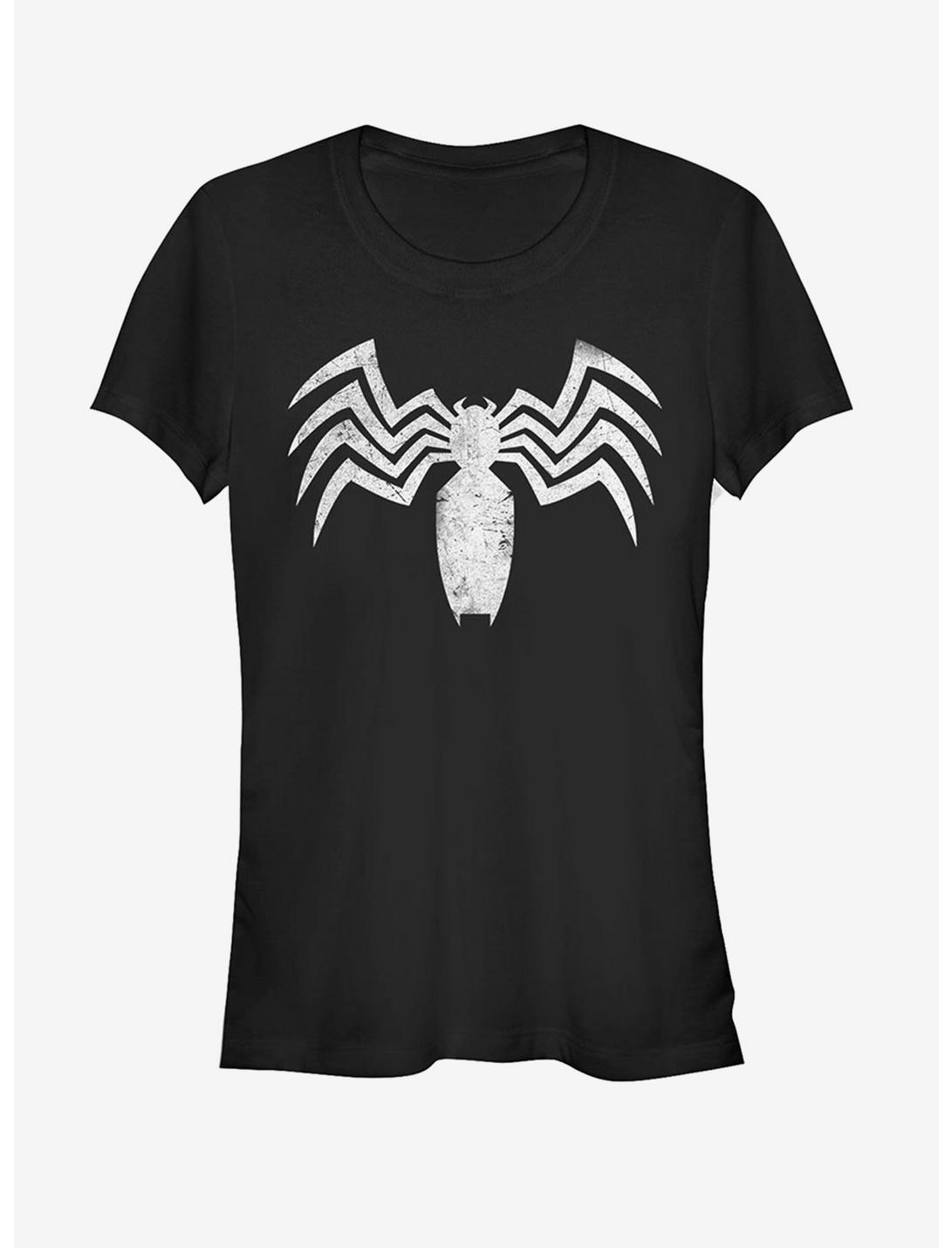 Marvel Venom Distressed Claw Logo Girls T-Shirt, BLACK, hi-res