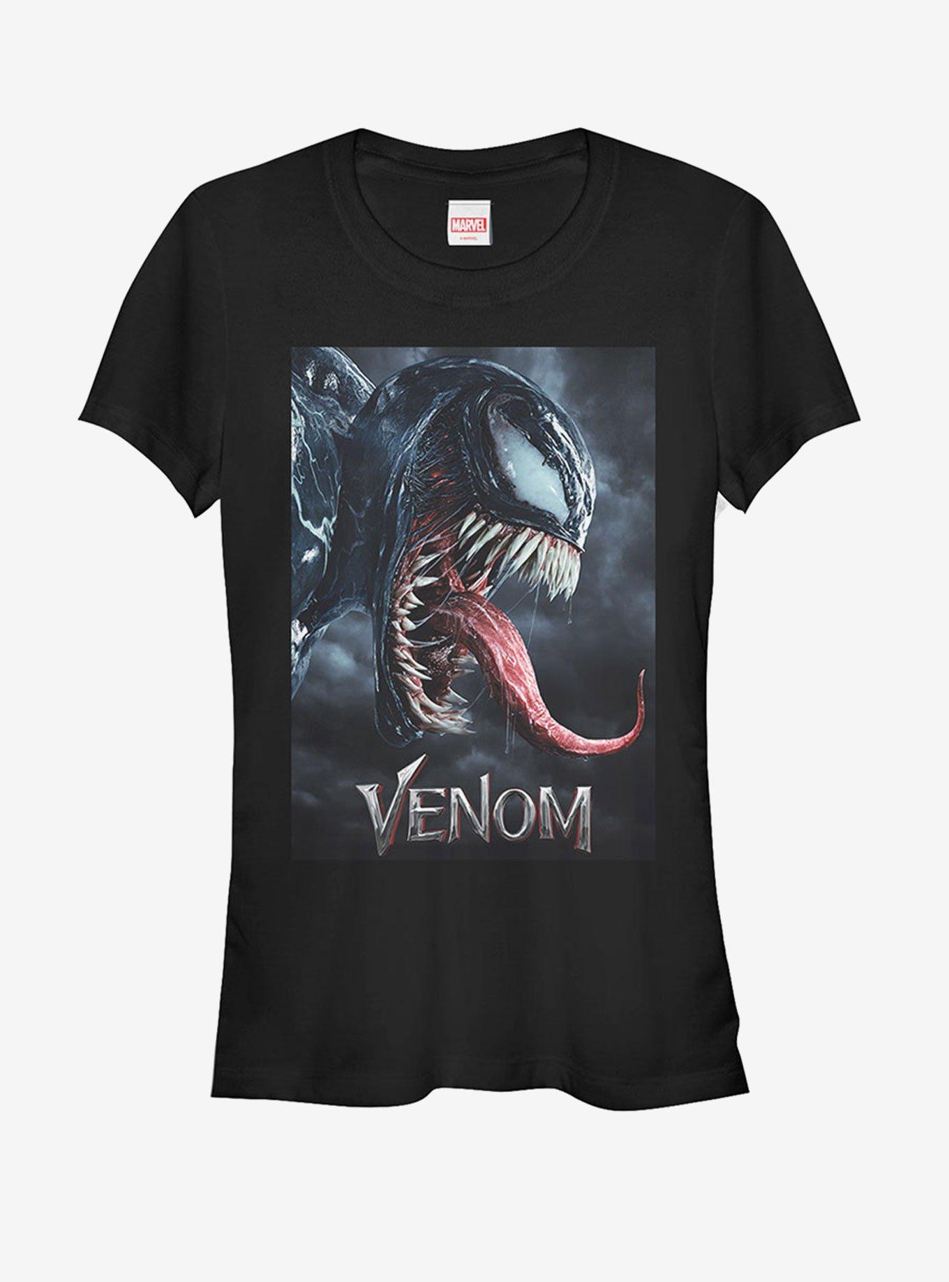 Marvel Venom Film Tongue Portrait Girls T-Shirt, BLACK, hi-res