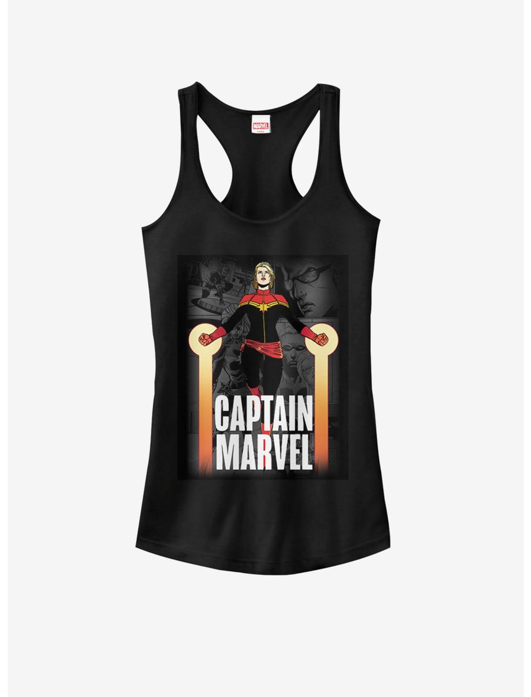 Marvel Captain Marvel On Top Girls Tank, BLACK, hi-res