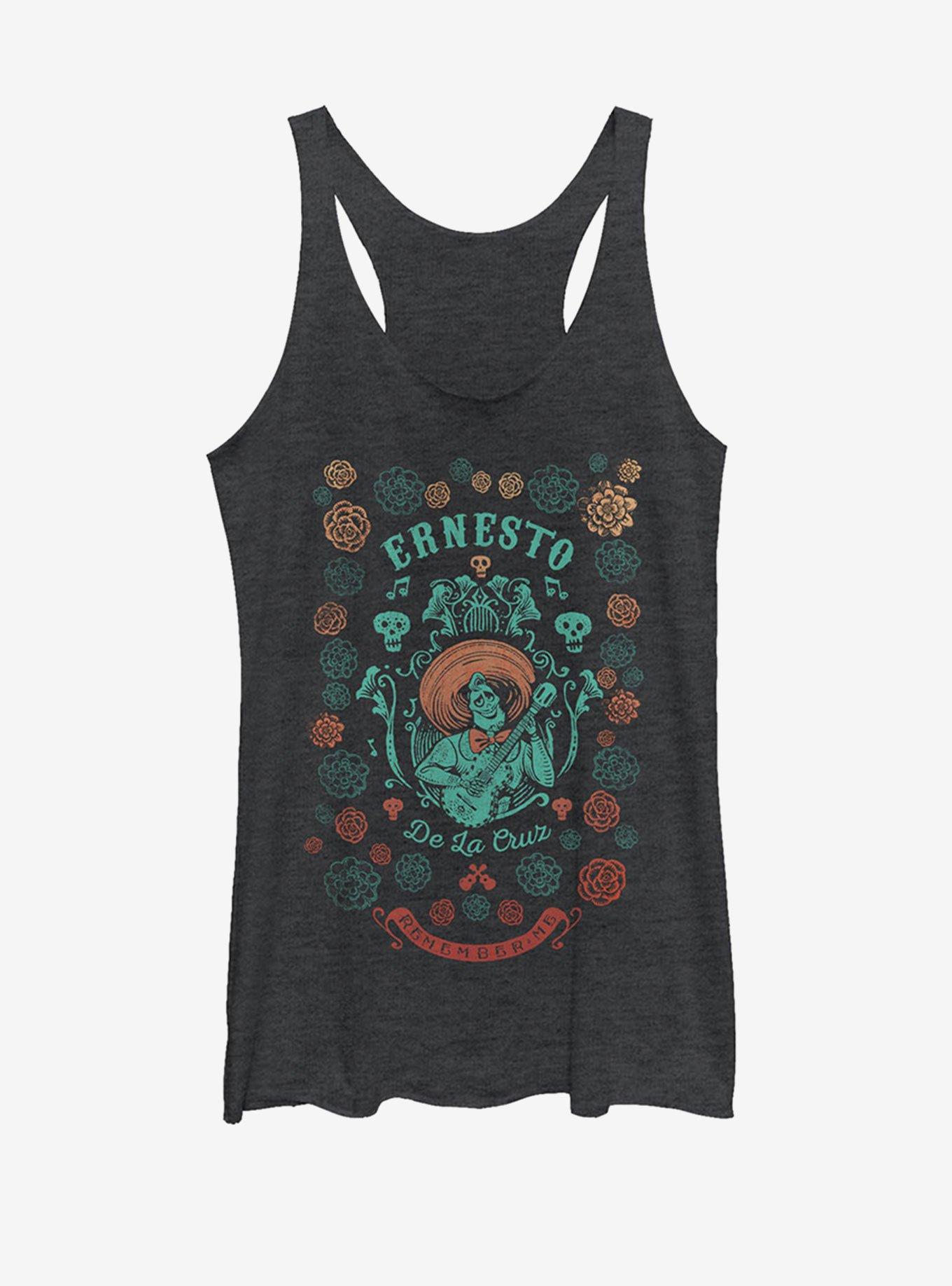 Disney Pixar Coco Ernesto De La Cruz Girls Tank, BLK HTR, hi-res