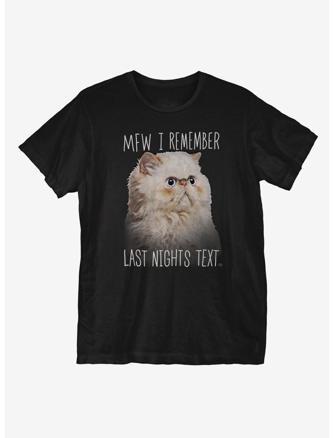 Last Night's Text T-Shirt, BLACK, hi-res