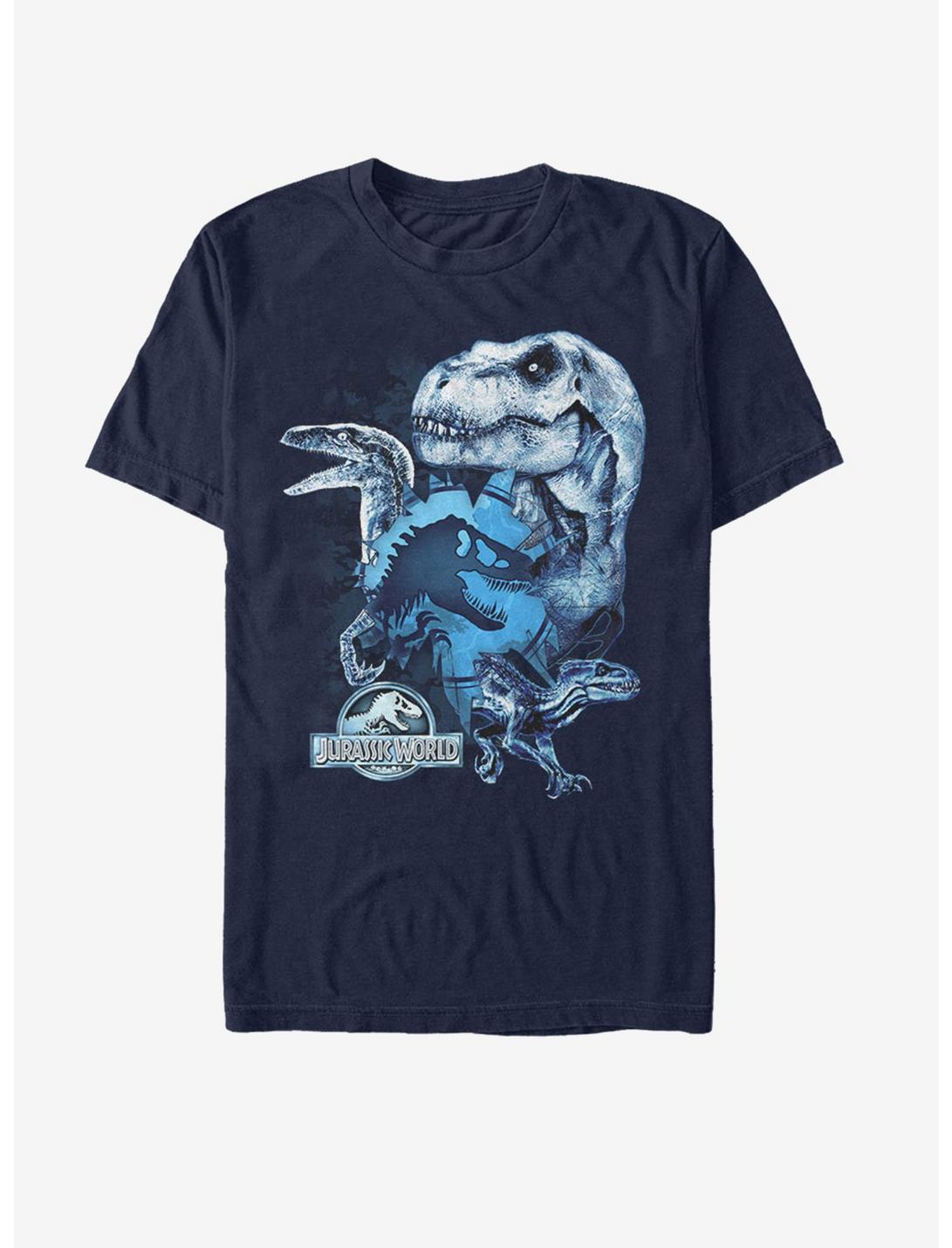 Jurassic Park Glass Shard T-Shirt, NAVY, hi-res