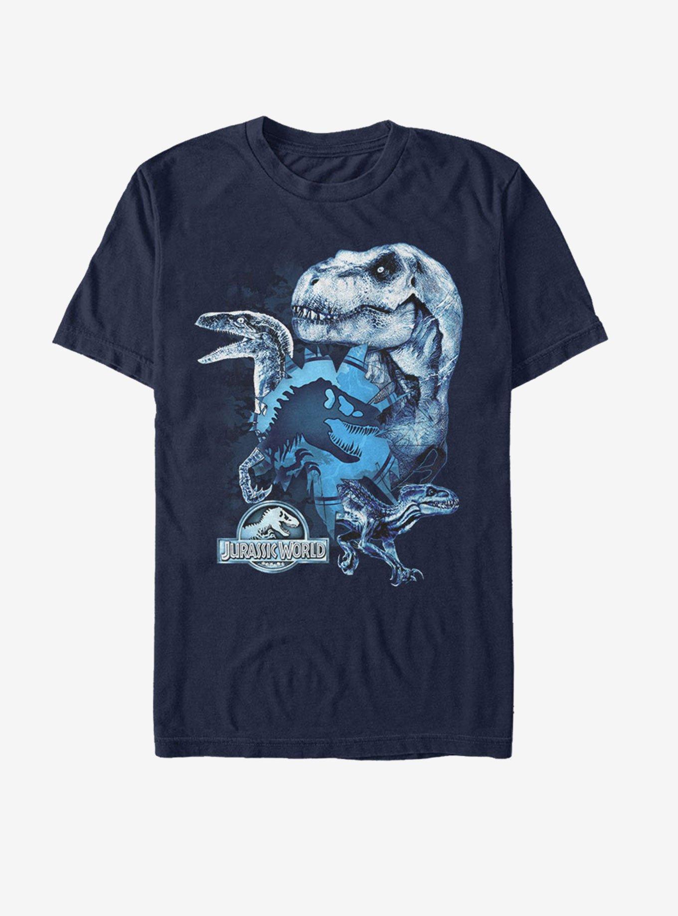 Jurassic Park Glass Shard T-Shirt, NAVY, hi-res