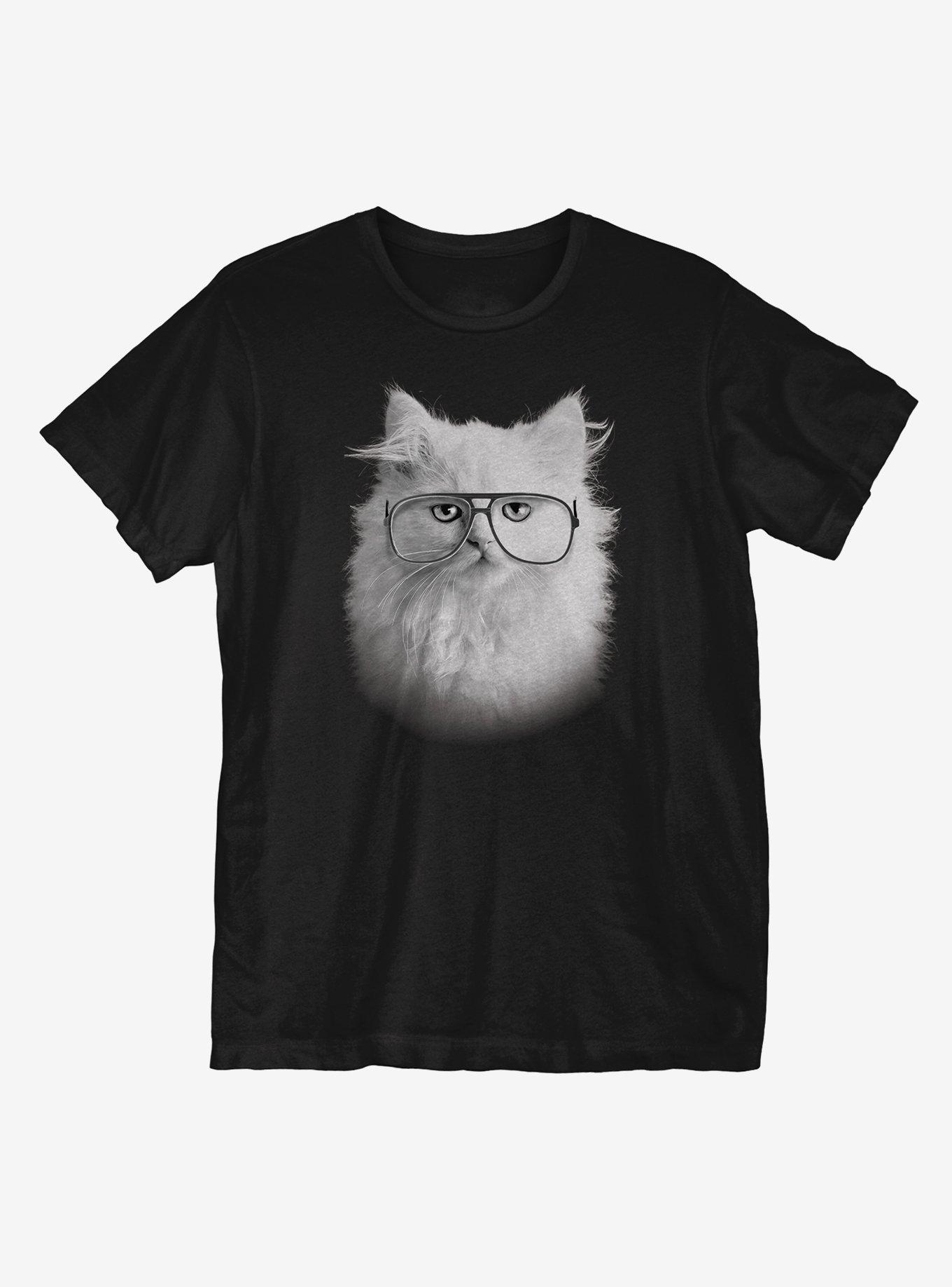 Displeased Cat T-Shirt, BLACK, hi-res