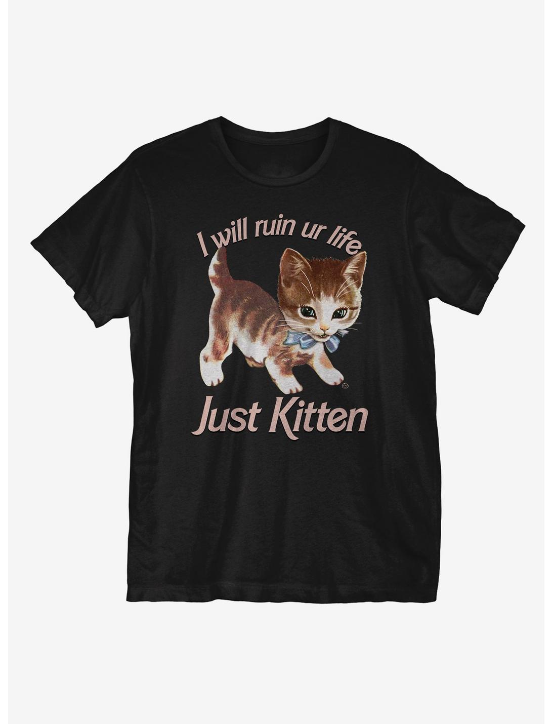 Just Kitten T-Shirt, BLACK, hi-res