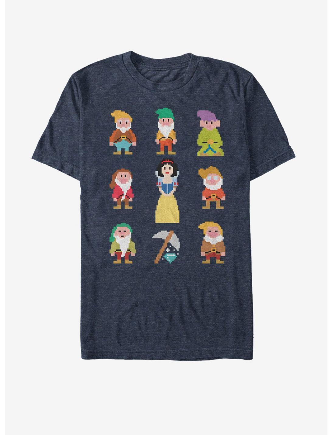 Disney Snow White Pixel Dwarf T-Shirt, NAVY, hi-res