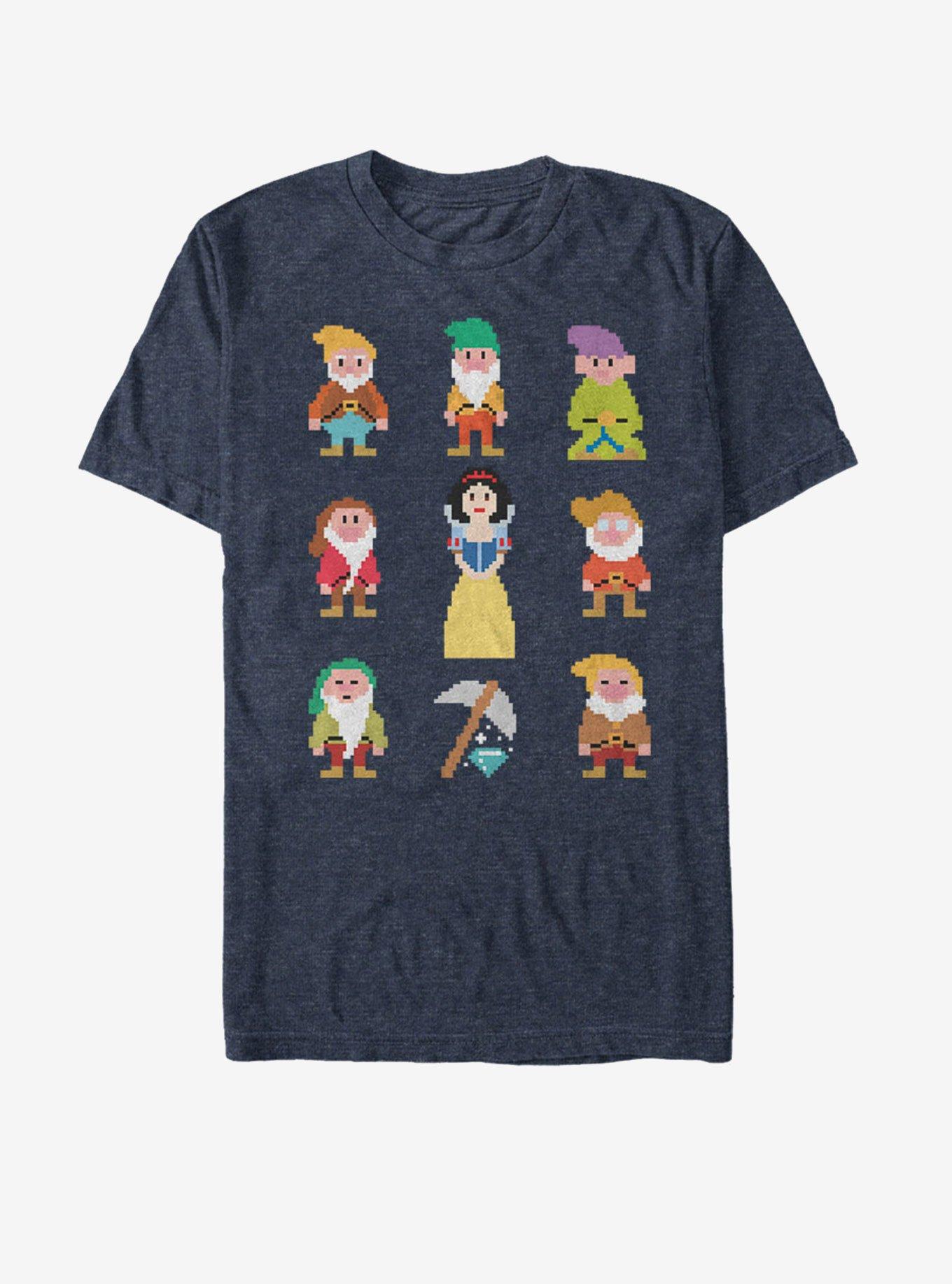 Disney Snow White Pixel Dwarf T-Shirt, NAVY, hi-res