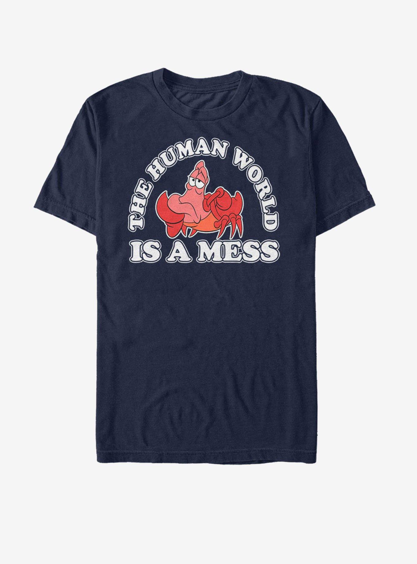 Disney The Little Mermaid Worlds a Mess T-Shirt, NAVY, hi-res