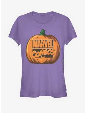 Marvel Halloween Classic Logo Pumpkin Girls T-Shirt, , hi-res