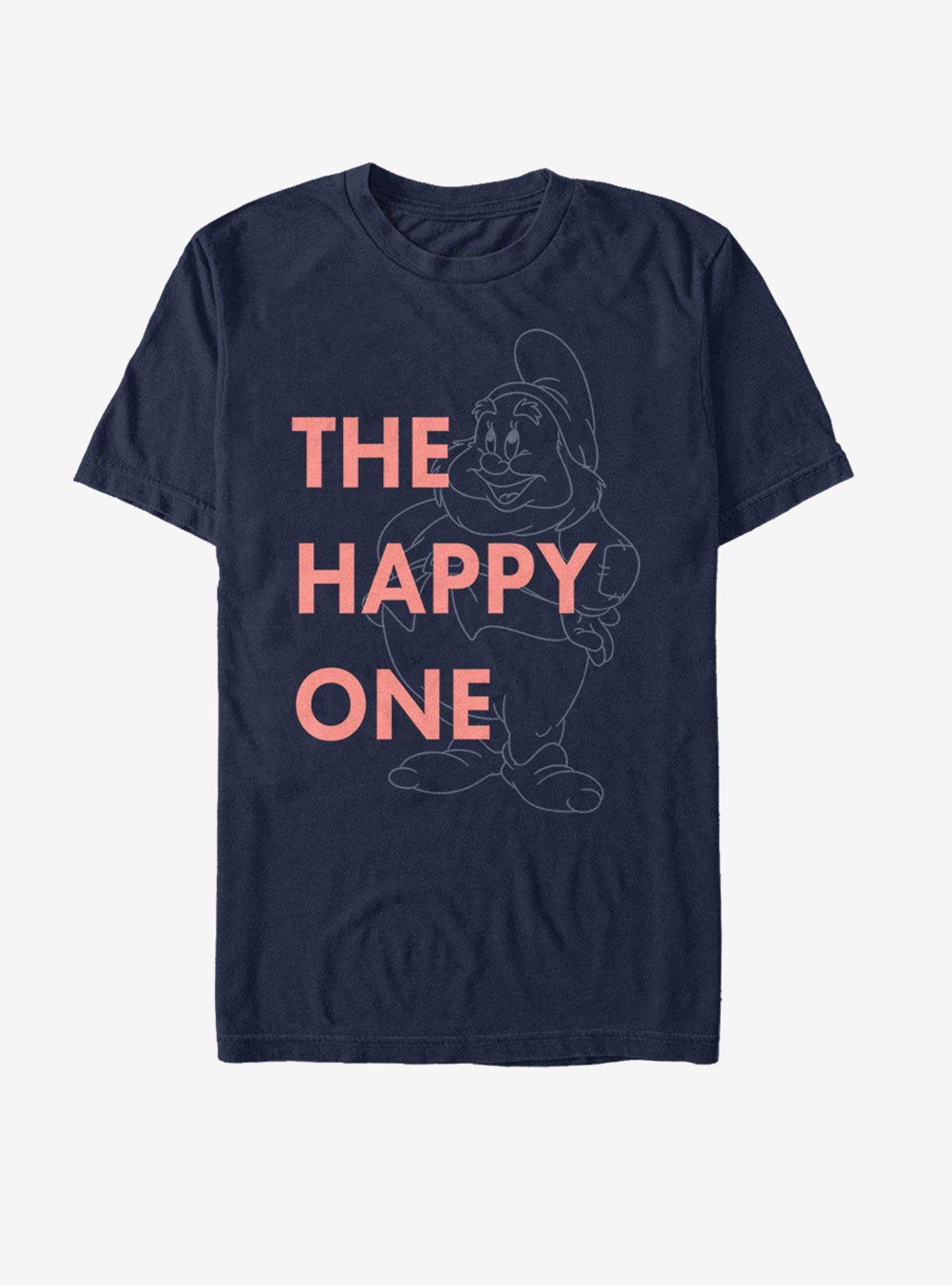 Disney Snow White One Happy Dwarf T-Shirt, NAVY, hi-res