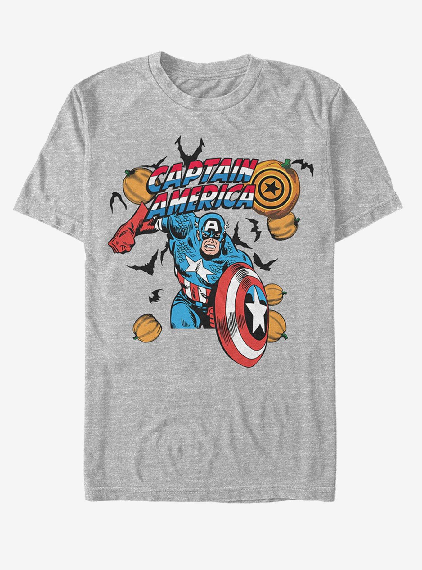 Marvel Halloween Spooky Captain America T-Shirt, ATH HTR, hi-res