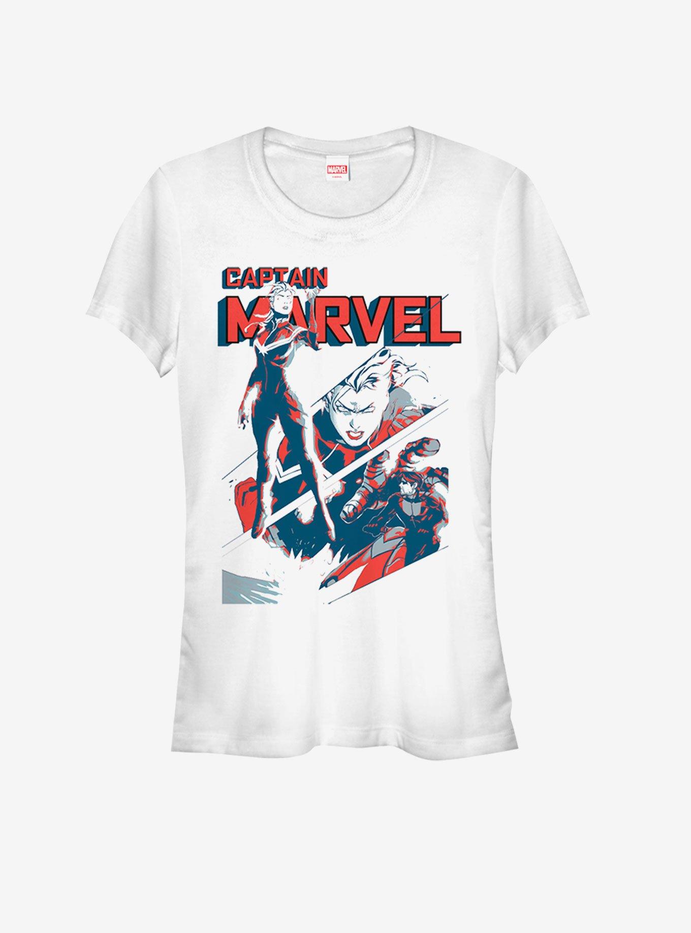 Marvel Captain Marvel The Woman Cap Girls T-Shirt, WHITE, hi-res