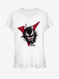 Marvel Venom Film Splatter Portrait Girls T-Shirt, WHITE, hi-res
