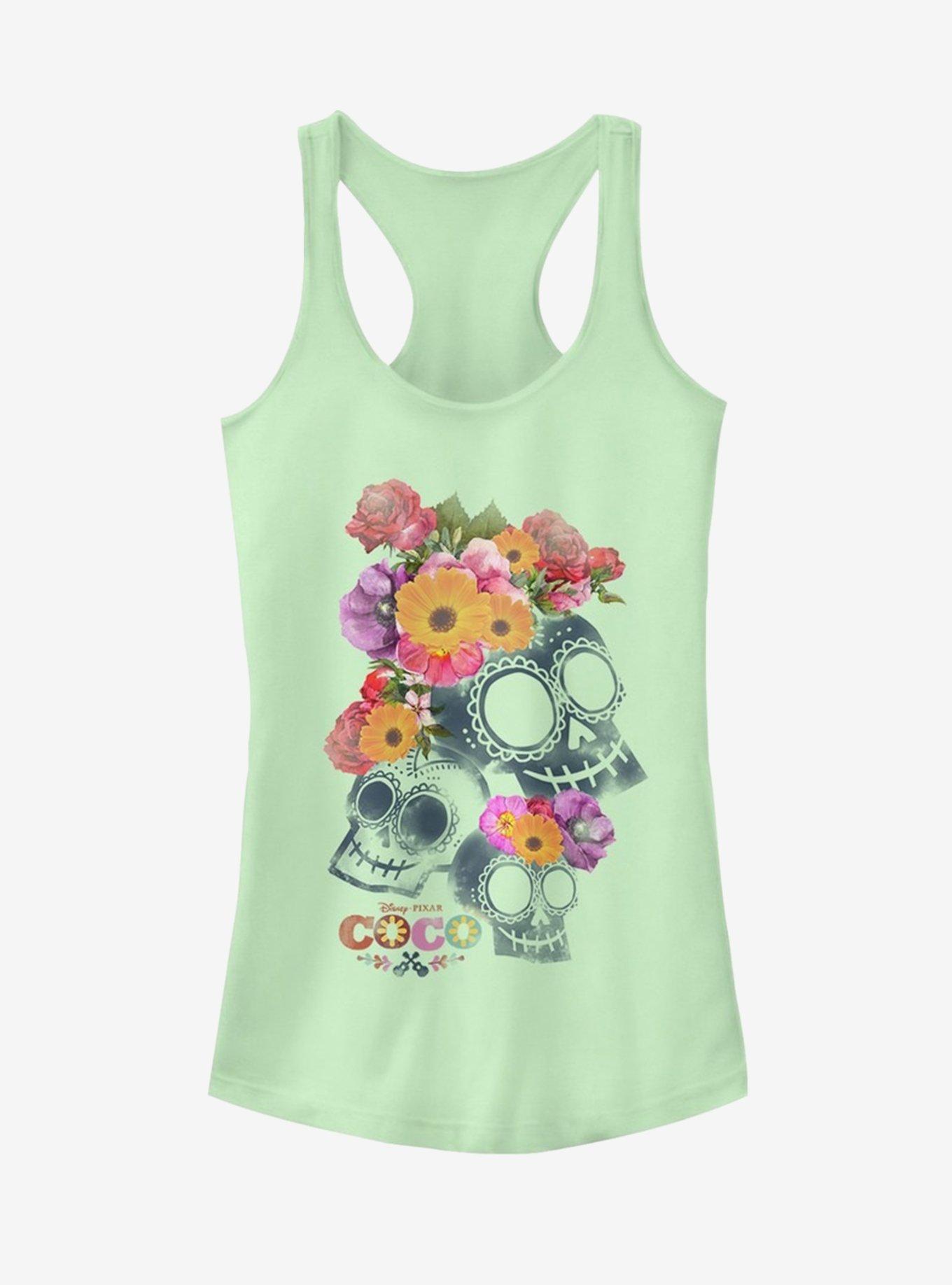 Disney Pixar Coco Floral Skeletons Girls Tank, MINT, hi-res