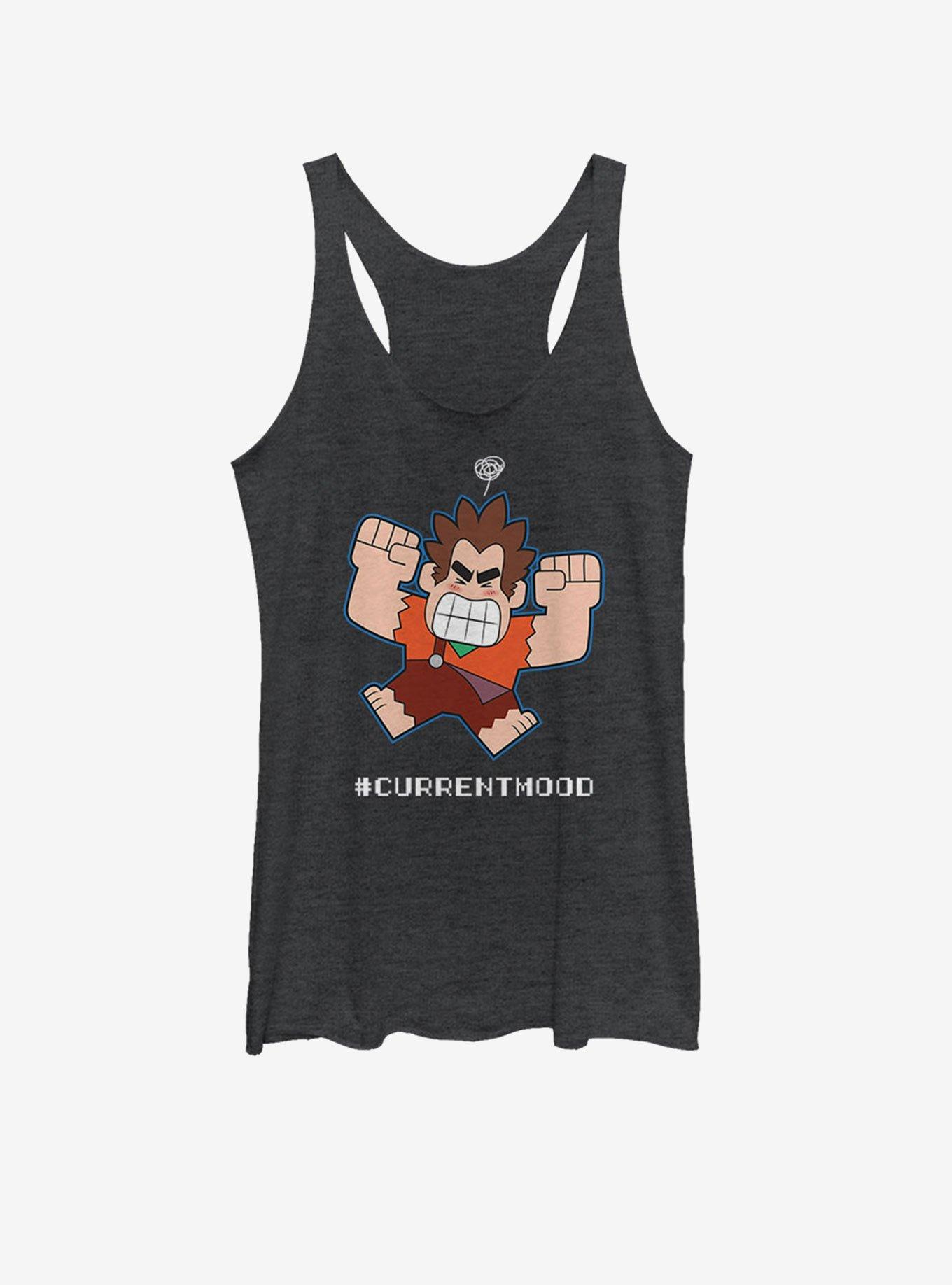 Disney Wreck-It Ralph Current Mood Girls Tank, BLK HTR, hi-res