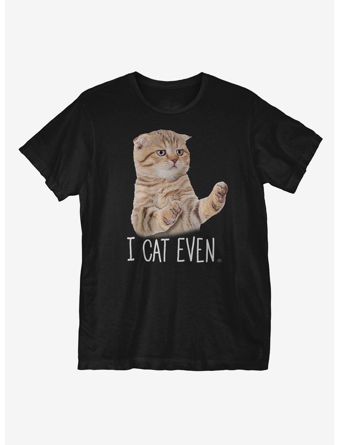 I Cat Even T-Shirt, BLACK, hi-res