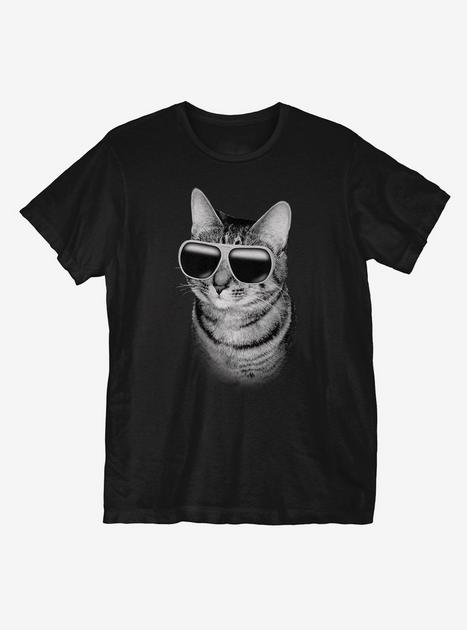 Cooler Cat T-Shirt - BLACK | Hot Topic