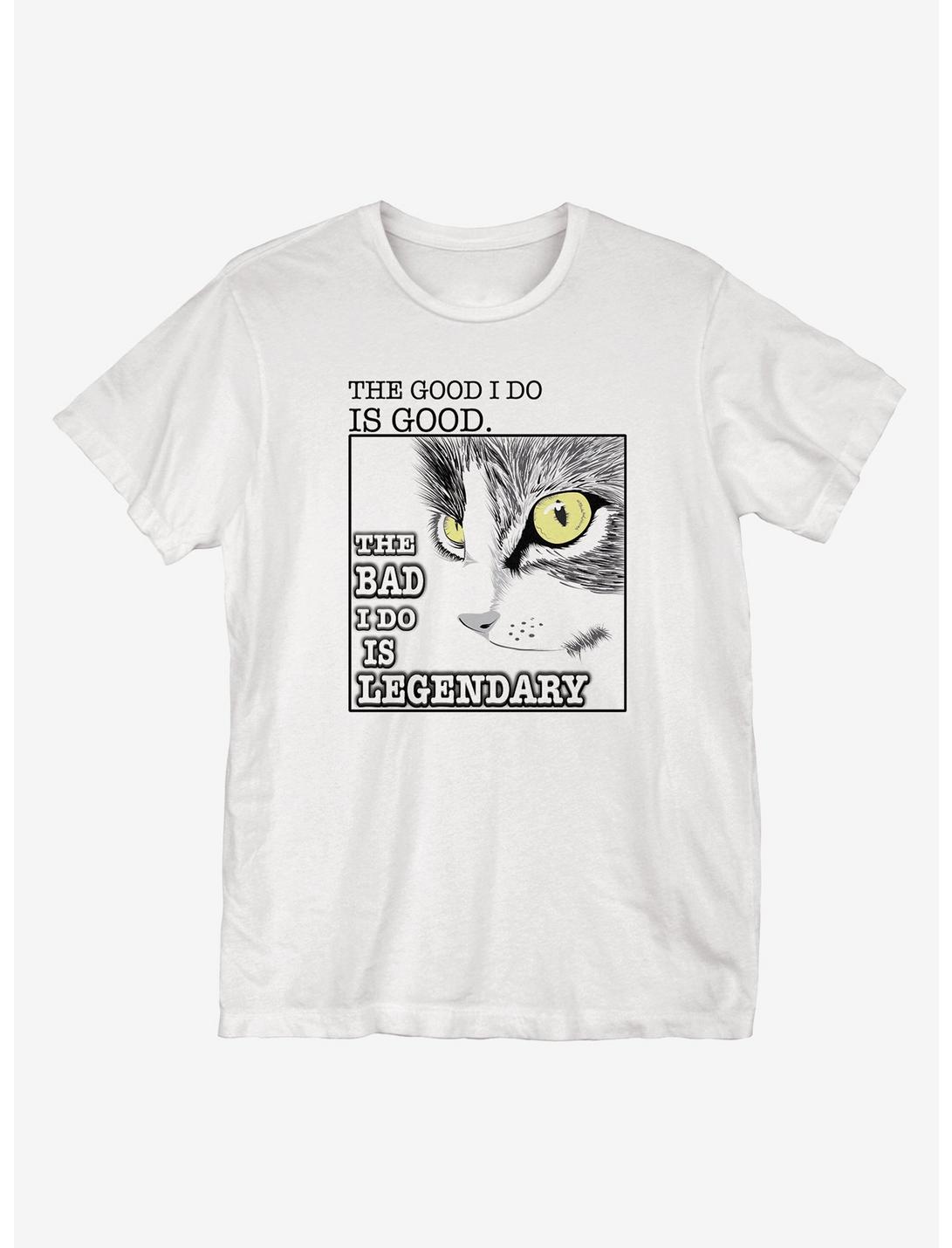 Legendary Cat T-Shirt, WHITE, hi-res