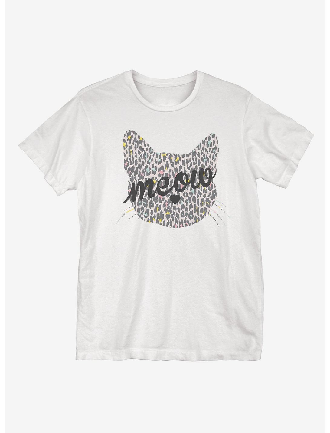 Meow Cat T-Shirt, WHITE, hi-res