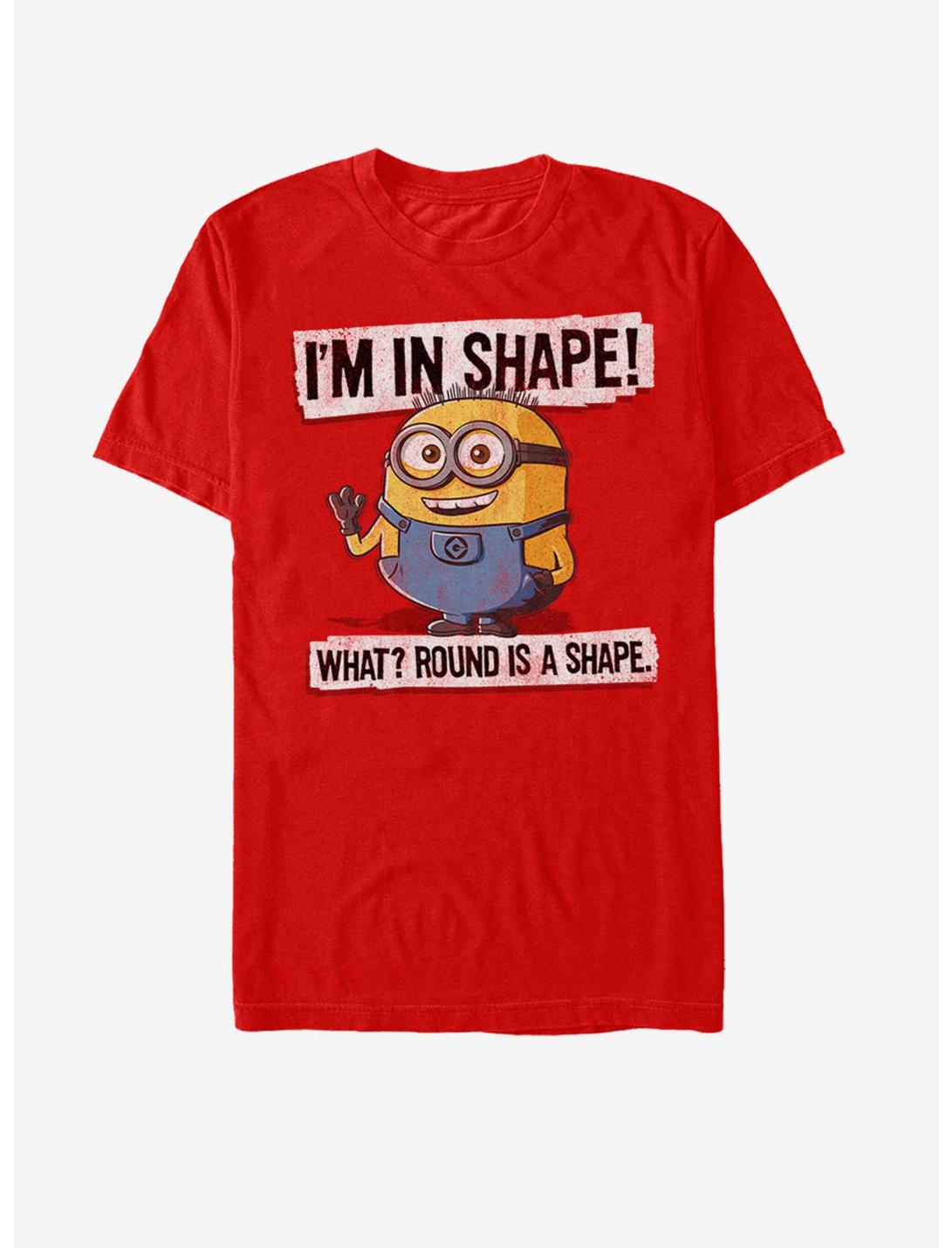 Minions I'm In Shape T-Shirt, RED, hi-res