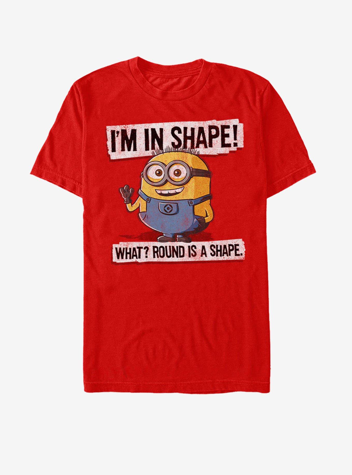 Minions I'm In Shape T-Shirt, RED, hi-res