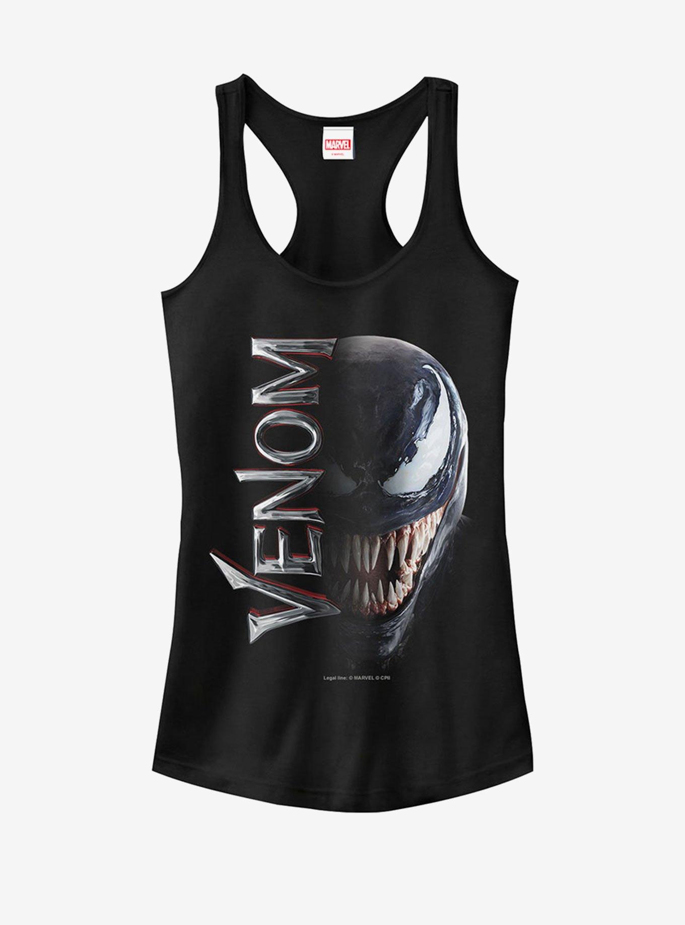 Marvel Venom Film Split Portrait Girls Tank, BLACK, hi-res