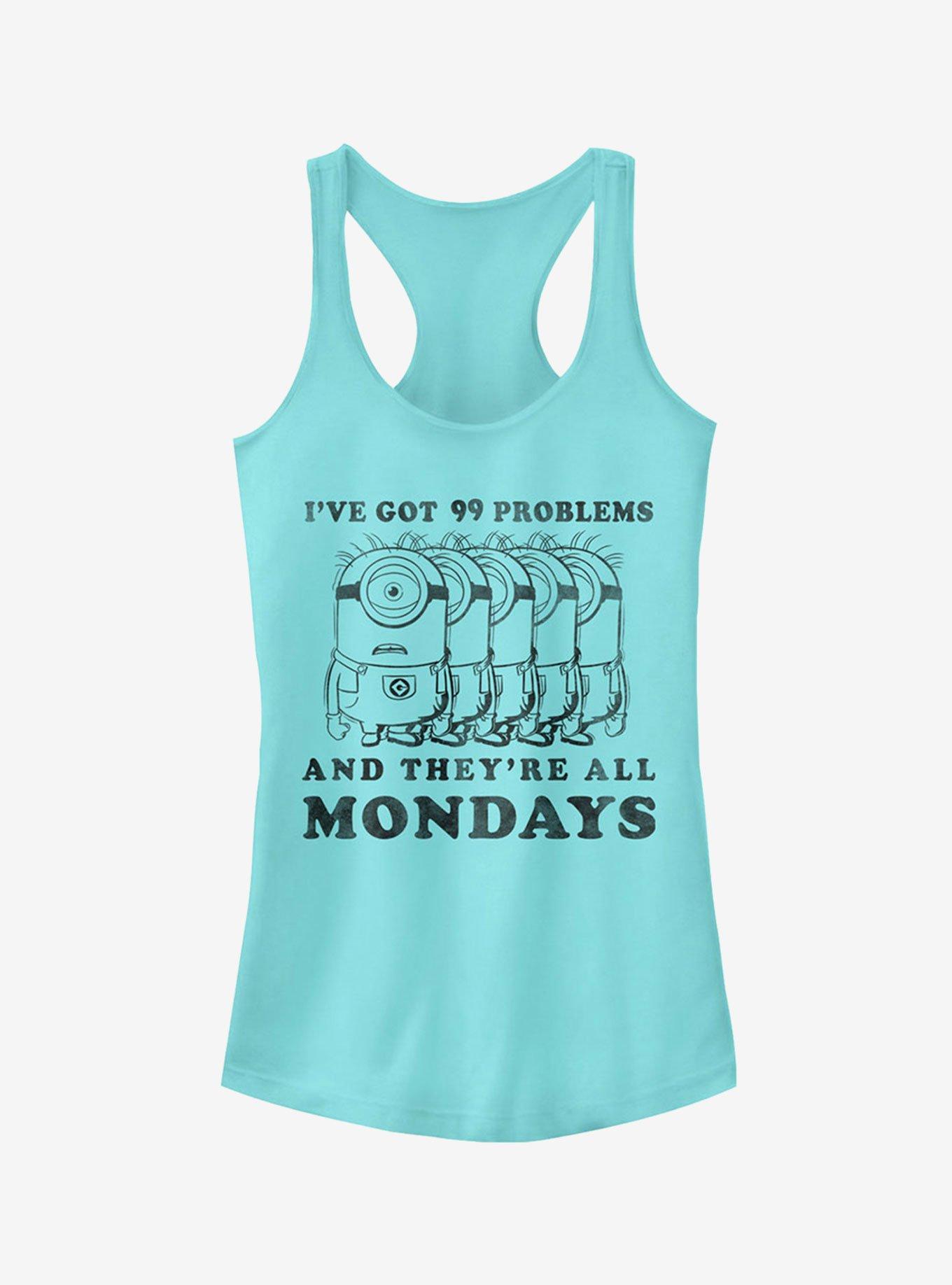 Minion Monday Problems Girls Tank Top, CANCUN, hi-res