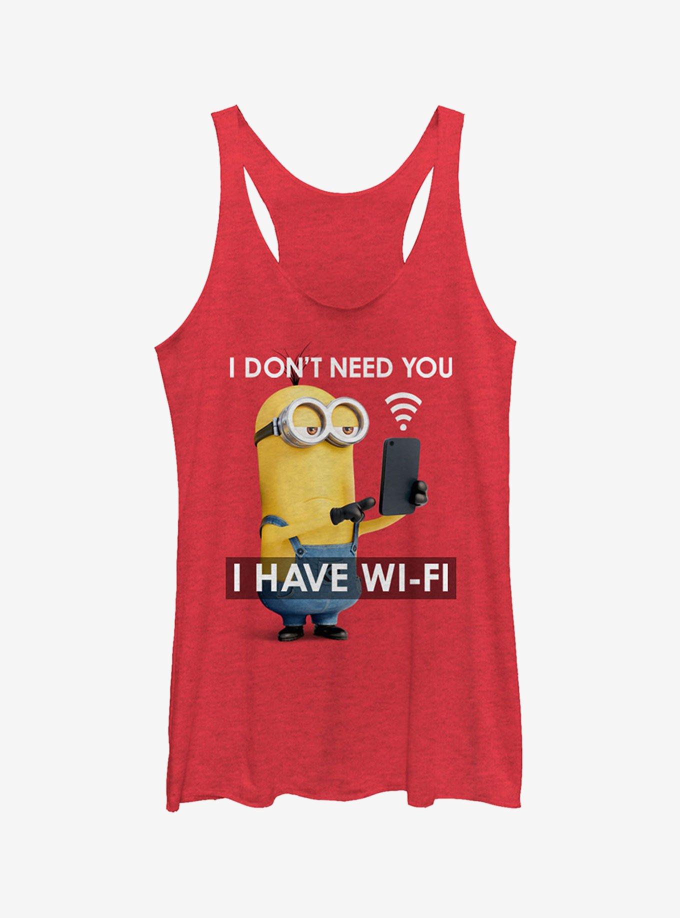 Minion Wi-Fi Girls Tank Top, RED HTR, hi-res