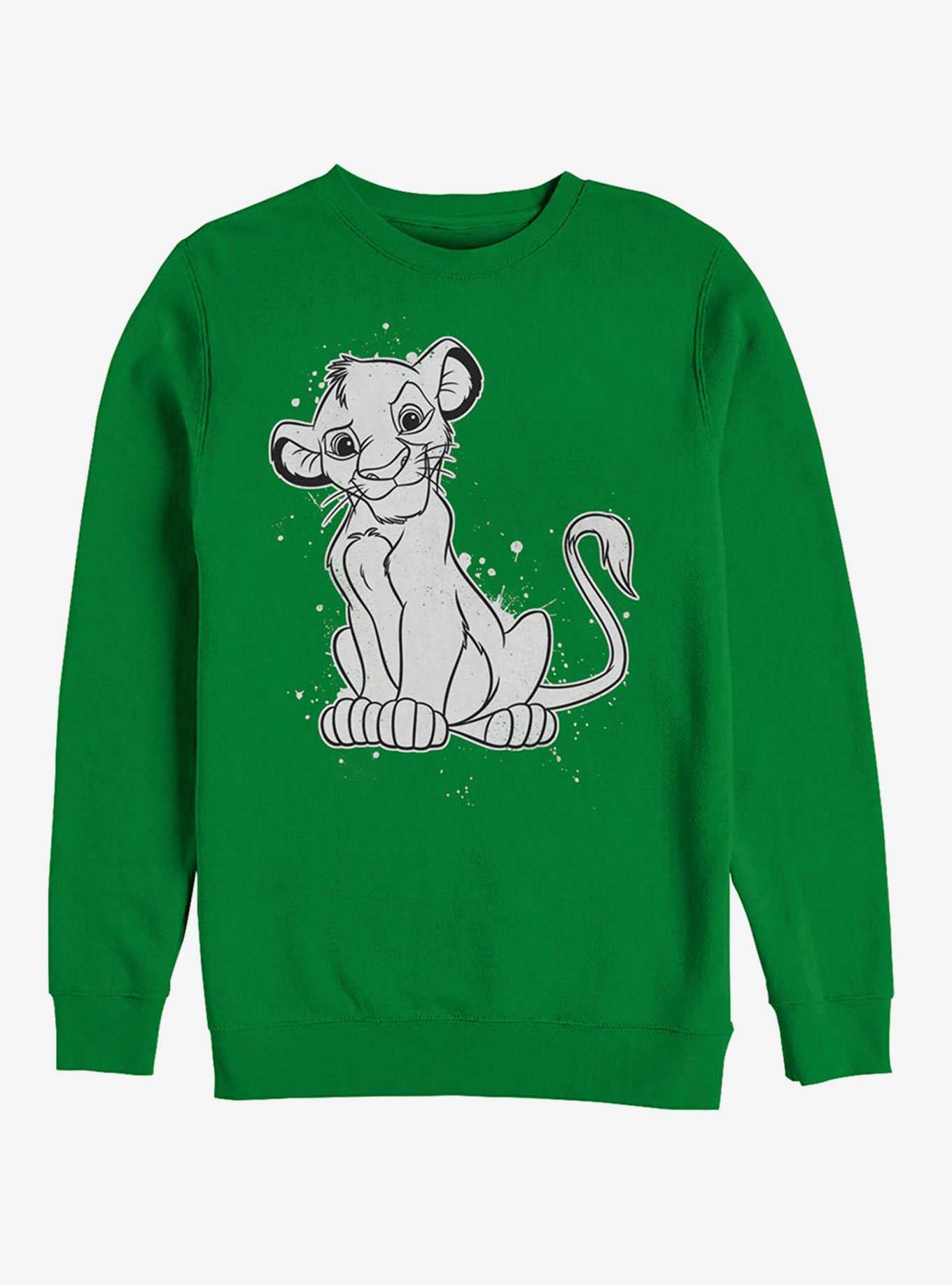 Disney Lion King Simba Smirk Paint Splatter Print Sweatshirt, , hi-res