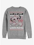 Disney Lion King Simba Ugly Christmas Sweater Print Sweatshirt, ATH HTR, hi-res