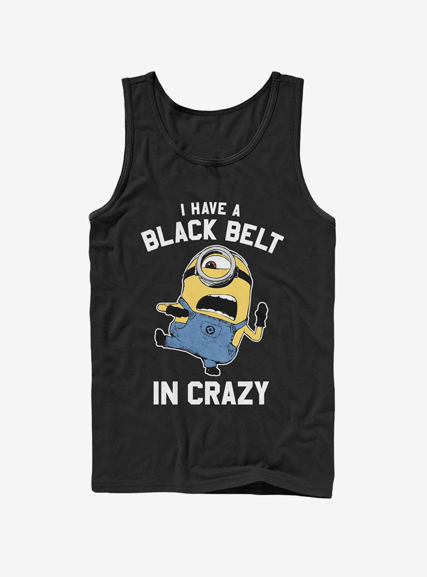 Minion Black Belt in Crazy Tank Top, , hi-res
